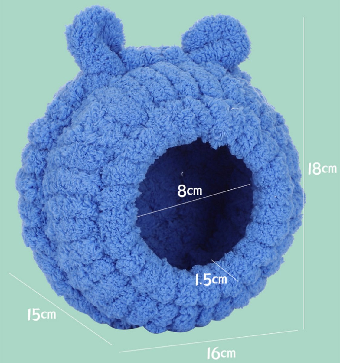 Birdhouse - Indoor Bird Nest - Plush Bird Nest - Winter Bird Nest - Comfortable Nest - Suitable for birds, parrots, hamsters and other small pets (Sky)