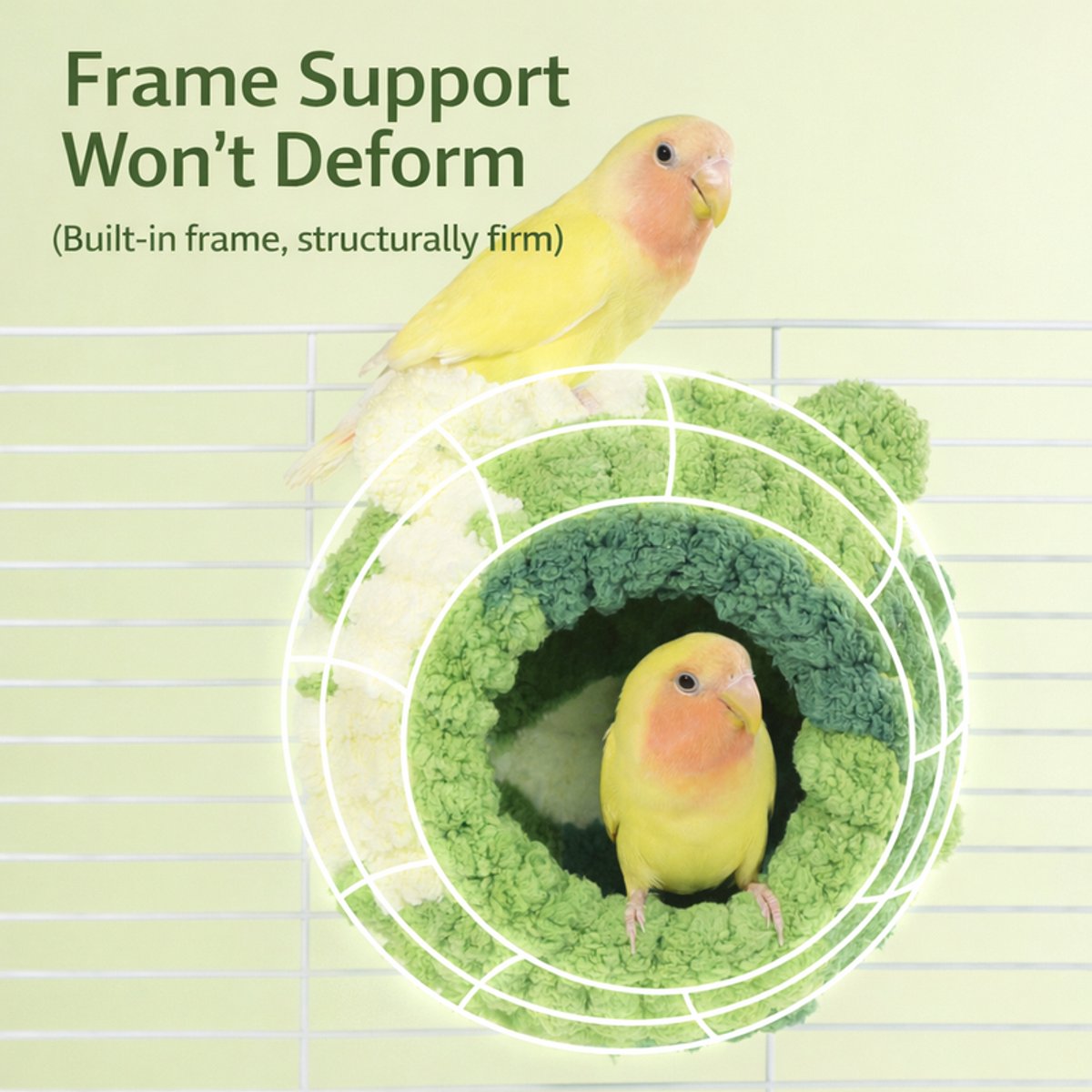 Birdhouse - Indoor Bird Nest - Plush Bird Nest - Winter Bird Nest - Comfortable Nest - Suitable for birds, parrots, hamsters and other small pets (Sky)