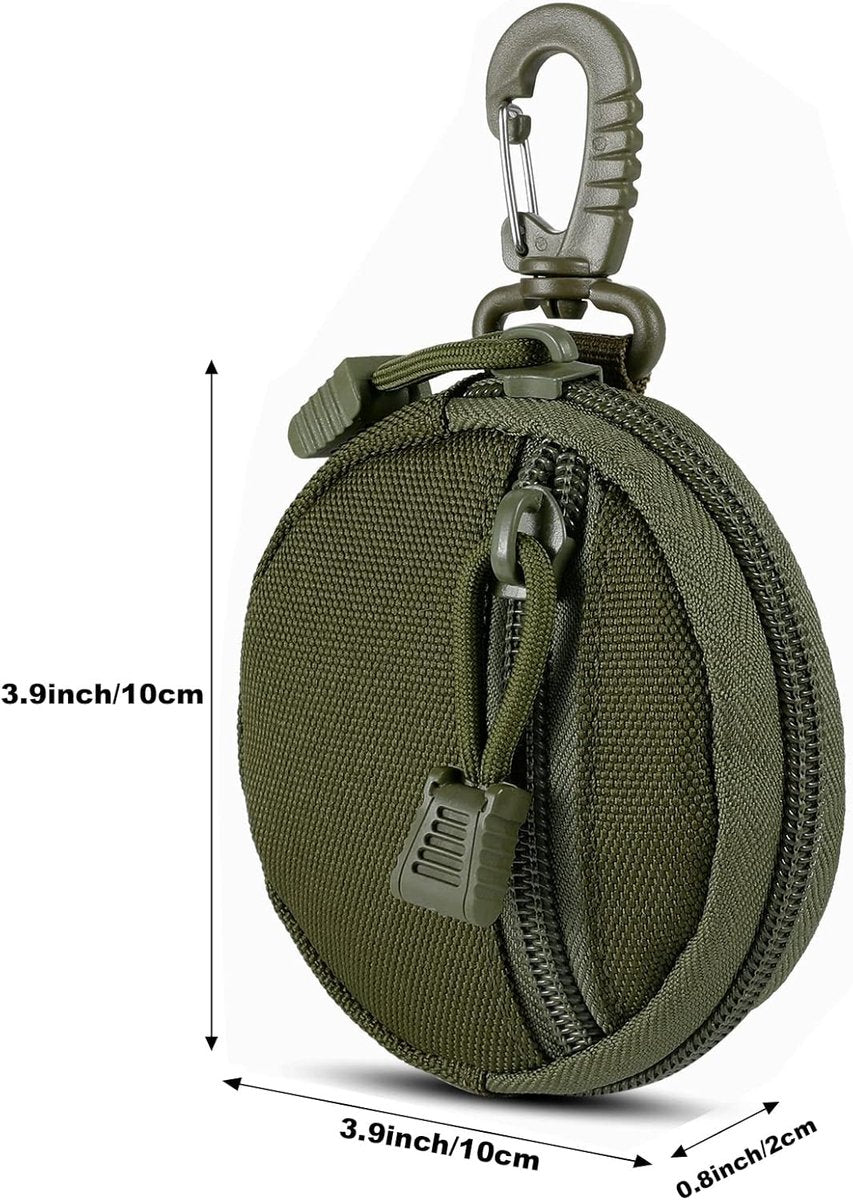 Storage Bag - Accessory Organizer - Compact Wallet for Daily Use - Suitable for Travel, Sports, Running, Camping and Other Indoor and Outdoor Activities - Set of 2 (Green)