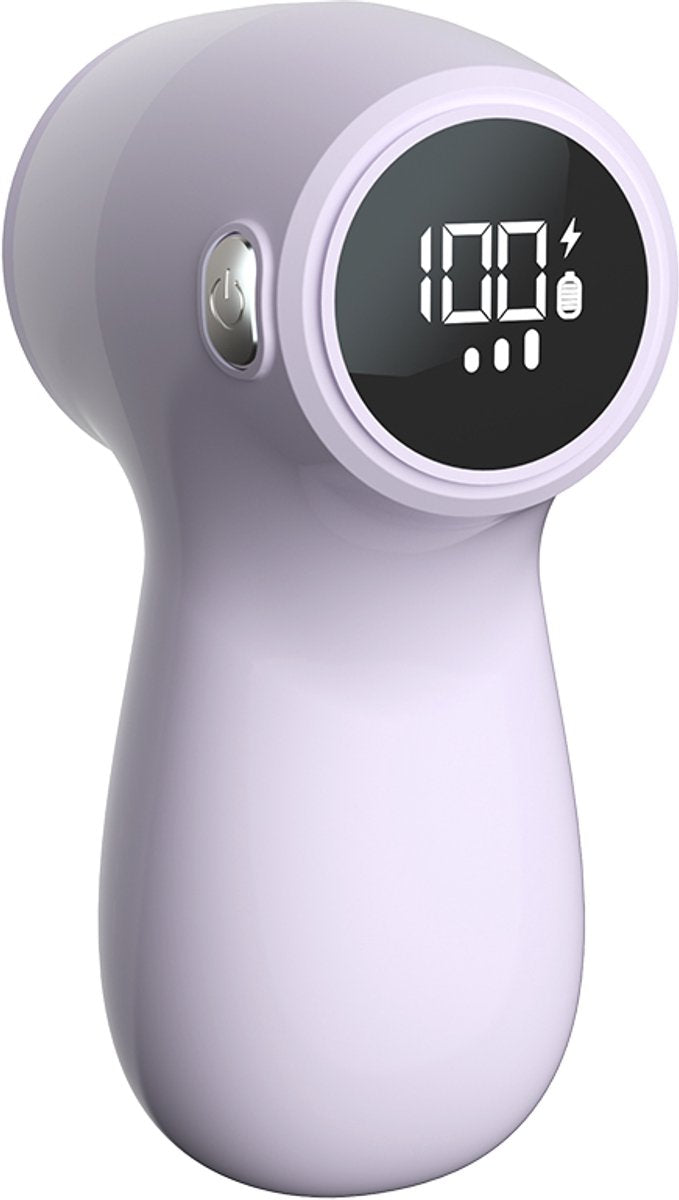 Rechargeable Lint Remover with Display - Lint Remover - Suction and Shave Function - Lint Remover - Type-C Charging - 3 Working Modes & 6-Blade System - Purple