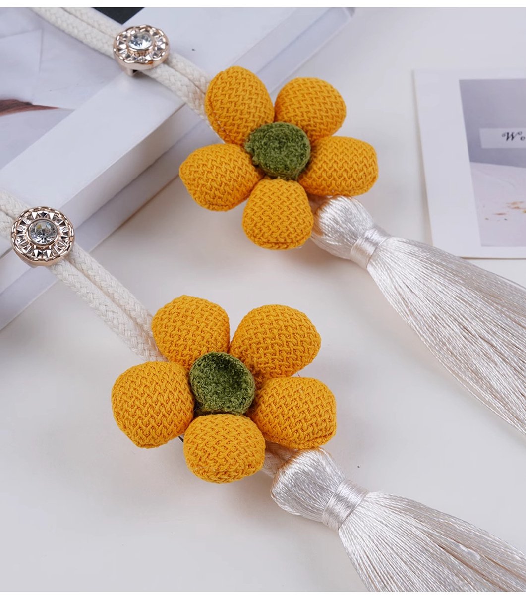 Curtain Holder - Curtain Tie Rope - Curtain Tie Back - Curtain Decoration - Home Decoration - Curtain Accessories - 2 Pieces - Yellow