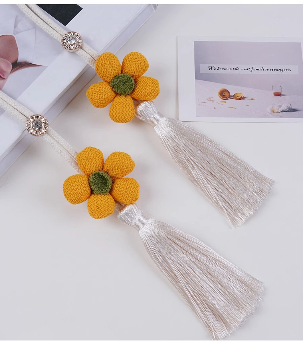 Curtain Holder - Curtain Tie Rope - Curtain Tie Back - Curtain Decoration - Home Decoration - Curtain Accessories - 2 Pieces - Yellow