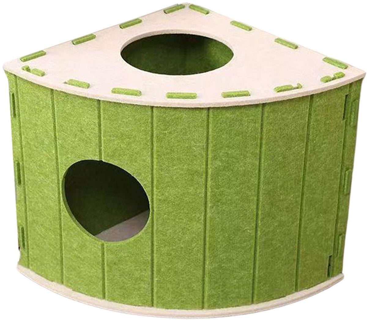 Cat House - Cat Basket - Cat Den - Felt-Shaped Cat Bed - Suitable for All Seasons - Warm | Scratch-Resistant - Pet Bed | Deep Sleeping Bed - Green