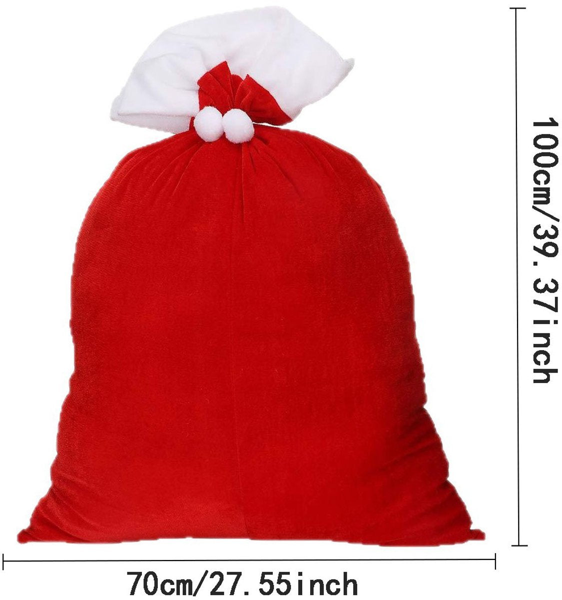 Gift Bags - Santa Claus Gift Bags - Extra Large Gift Bags - Red Christmas Wrapping Bags - For storing holiday gifts, sweets and surprises