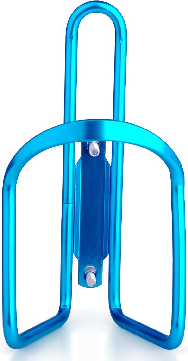 1-Pack - Lightweight Aluminum - Water Bottle Cage for Outdoor Activities (Blue) - Bicycle Accessories