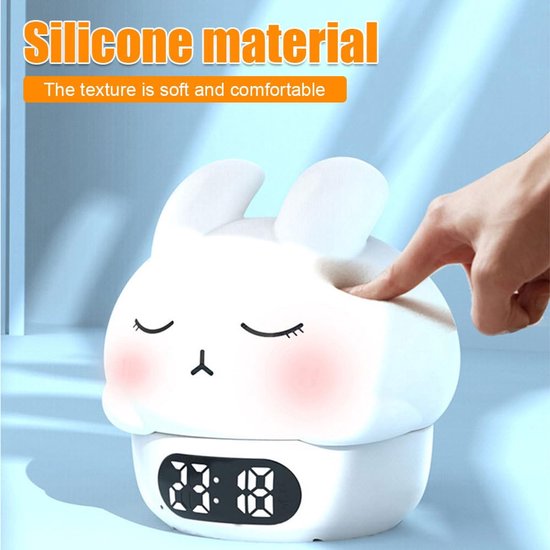 Children's night light - table lamp for bedroom - cute rabbit shape - cartoon bedside lamp - baby night light (blue)