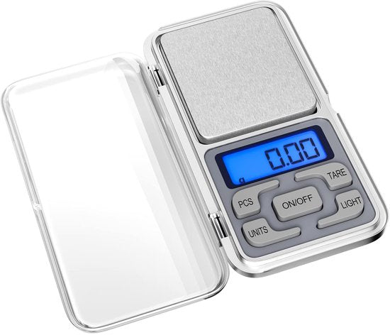 Electronic kitchen scale - Kitchen scale - 500g/0.01g - Food scale - Stainless steel household scale - With display and tare function - Suitable for food, jewelry, coffee bags, etc.