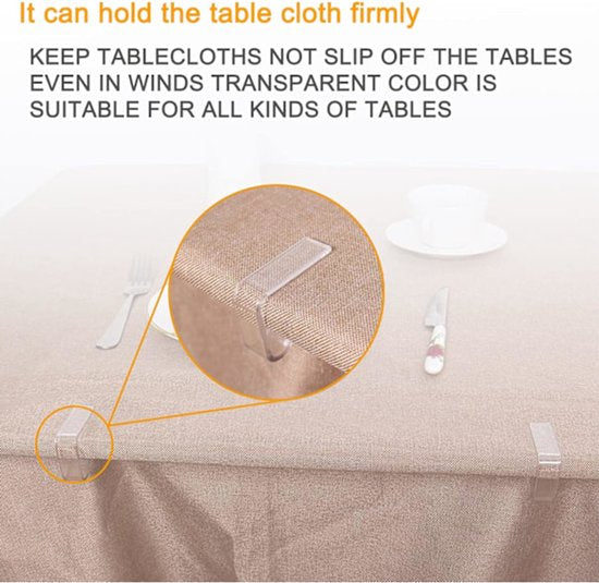 Transparent tablecloth clips - windproof tablecloth clips - Christmas family wedding party tablecloth clips - 24 pieces