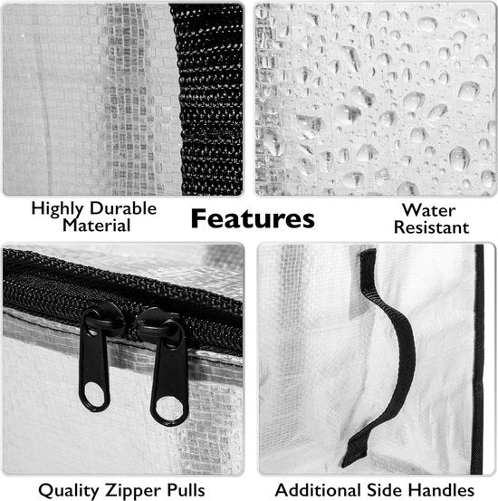 Large Moving Boxes & Storage Bags - Extra Large Moving Boxes with Backpack Straps, Zippers & Handles - Sturdy & Durable for Student Rooms - 4-Pack