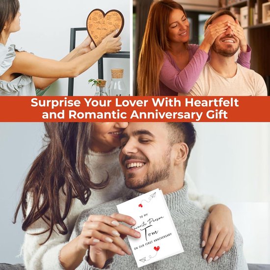 Heart-shaped puzzle - a wooden gift for a first anniversary - perfect for a boyfriend/girlfriend or husband/wife.