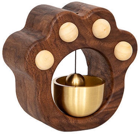 Wind chime - Magnetic wind chime - Wooden doorbell - Wooden shop bell - For opening doors (Cat)