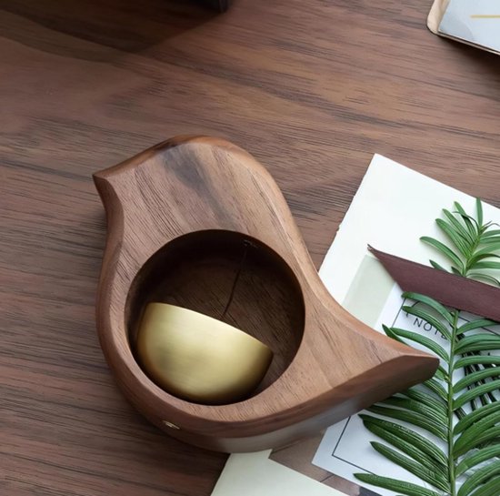 Wind chime - Magnetic wind chime - Wooden doorbell - Wooden shop bell - For opening doors (Bird)