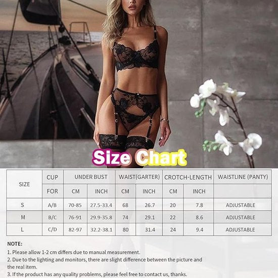 Lingerie - feminine sexy lingerie set - floral print laced bodysuit - struts - backless - sexy lingerie set - seductive lingerie - Valentine's Day gift - size M