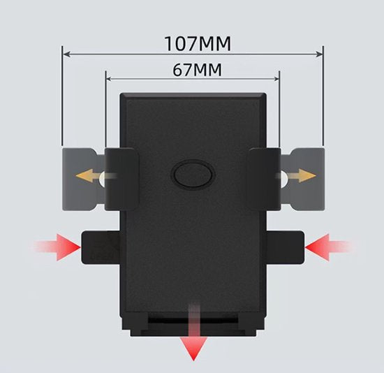 Phone Stand - Bike Phone Holder - Anti-slip Design - Lock in One Second - 360° Rotation - Suitable for Bicycle and Motorcycle Handlebars from 15mm to 28mm, Compatible with Smartphones from 4.7 to 7.1 Inches - Black