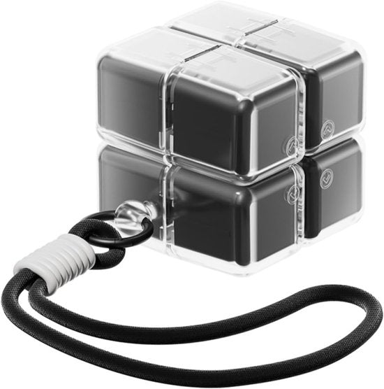 Medicine box - 7-day medicine box - Weekly pill box - Portable pill box for travel - Easy to open - 8 compartments - For storing vitamins and medicines - Black