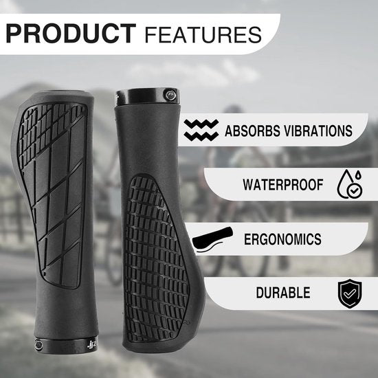 Bicycle grips - Mountain bike grips - 1 pair, including installation tools - Ergonomic bicycle grips | Red Gripps