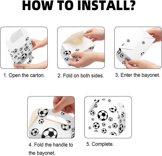 Football Treat Boxes - 24 Pieces - Party Supplies - Football Baby Shower Gift Goody Snack Candy Boxes | for football-themed birthday party decorations, football parties, children's birthday decorations (Green + White - 16*16*9cm)