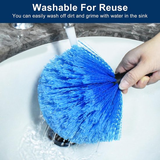 Dust brush head - 8" diameter blue screw head for spider web vacuum cleaners