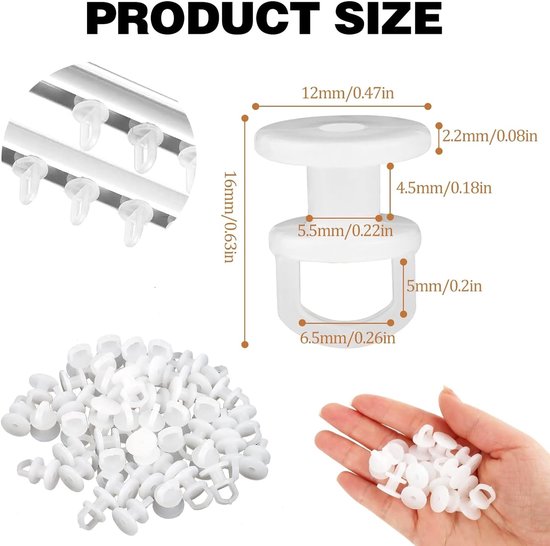 50 pieces curtain hooks - curtain gliders - universal curtain hooks - curtain rail hooks - curtain gliders - curtain hooks - curtains - shower curtains - curtains and door curtains