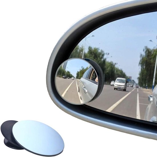Blind Spot Mirrors - Round, frameless, 360° rotating mirror - Adjustable, high-resolution convex glass mirror - Maximizes rear visibility - Universal design - Suitable for cars, SUVs and trucks - Improves driving safety