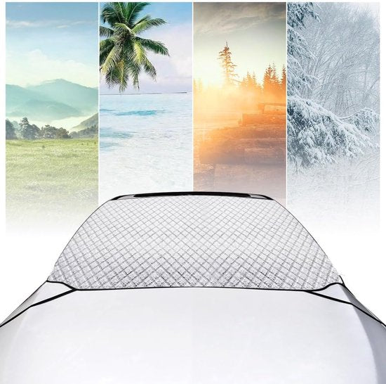 Car Sunshade for Windshield - Car Sun Visor - Winter Cover, Anti-Ice, Dustproof, UV Protection, Snowproof - Suitable for Most Car Models - 197*125cm