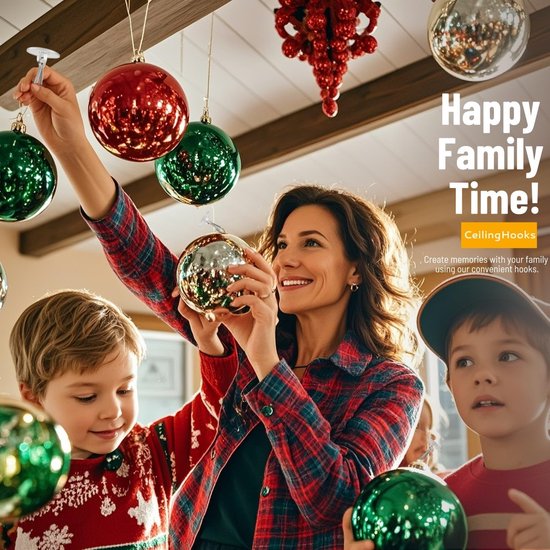 Hooks - (100 pieces per pack) - Self-adhesive hooks - Self-adhesive hooks - Self-adhesive ceiling hooks - Super strong adhesion - Small and transparent - Will not damage walls - No drilling required - Removable - Suitable for holidays, weddings,