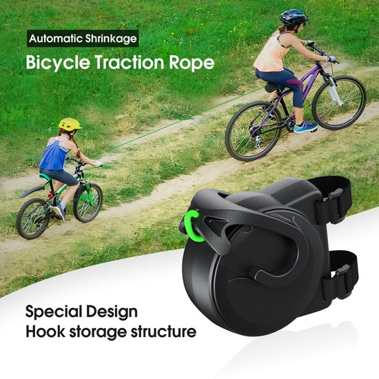 Bicycle Tow Rope - Bicycle Towing System Parent-Child Pull Rope Bicycle Accessory - Tow Rope - Up to 200 kg & 2.5 m Long - For Child and Cargo Trailers