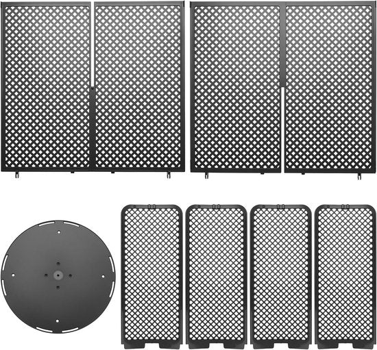 Rotating paper cup dispenser - cup holder with 4 compartments - with 360° turntable - suitable for kitchens, bathrooms and coffee bars - black