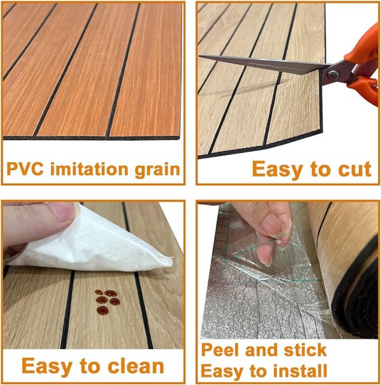 Self-adhesive 3D Wall Panel - Walnut Look - PVC Plank 300x40 cm for Wall & Ceiling - Soundproof