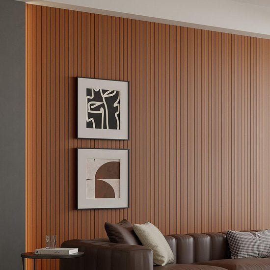 Self-adhesive 3D Wall Panel - Walnut Look - PVC Plank 300x40 cm for Wall & Ceiling - Soundproof