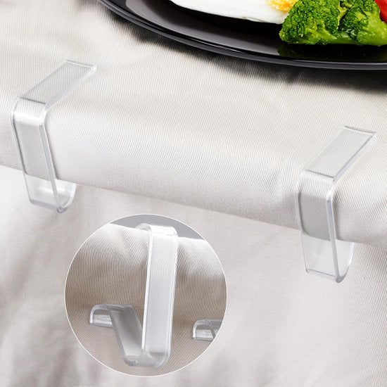 Tablecloth Clips - Pack of 12 - Transparent Tablecloth Clips - Windproof Tablecloth Clips - Suitable for Weddings