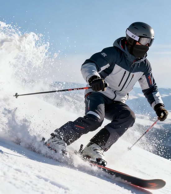 Winter Neck Warmer – Warm Ski Scarf and Face Covering against Cold and Wind – Comfortable and Thermal, Ideal for Skiing, Cycling and Outdoor Activities (Khaki)