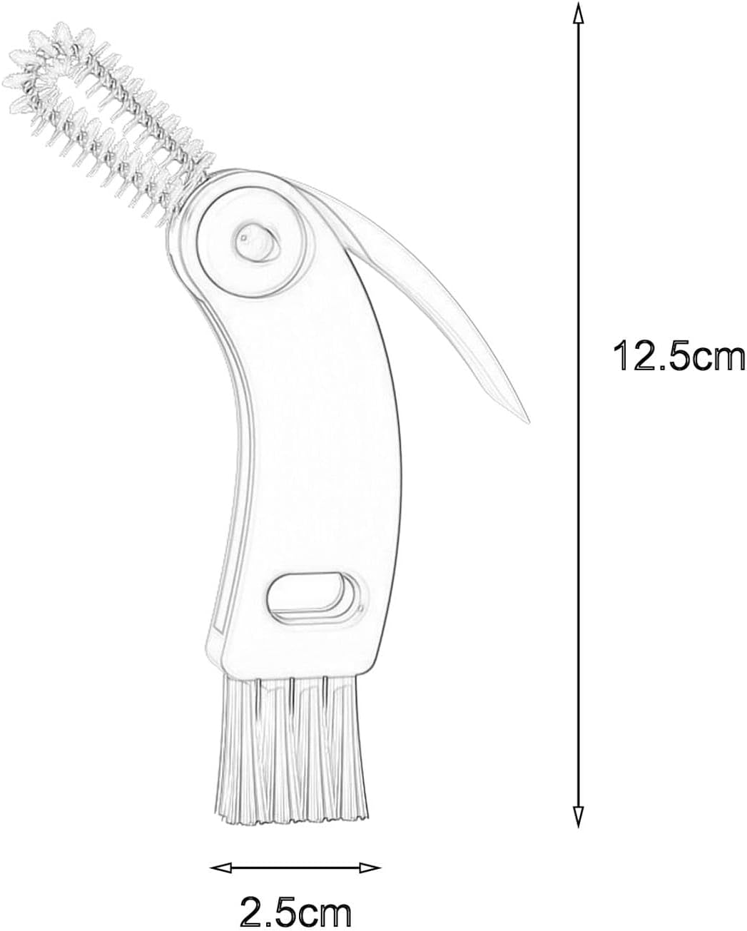 Bottle brush - bottle brush - cleaning brush - 3-in-1 cup lid brush - crevice groove cleaning - 1 pack