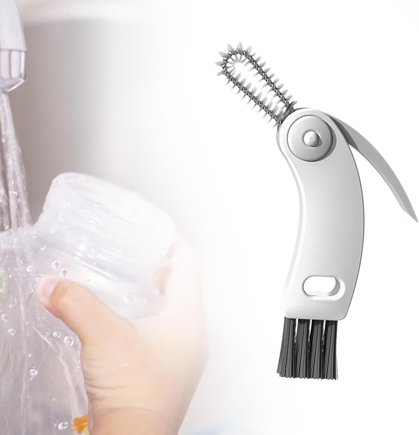 Bottle brush - bottle brush - cleaning brush - 3-in-1 cup lid brush - crevice groove cleaning - 1 pack
