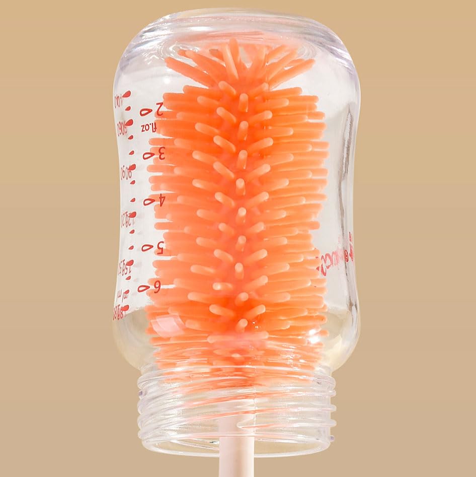 Bottle Brush - Bottle Brush - Cleaning Brush - 4 in 1 - Portable Bottle Cleaning Brush Set with Drying Rack