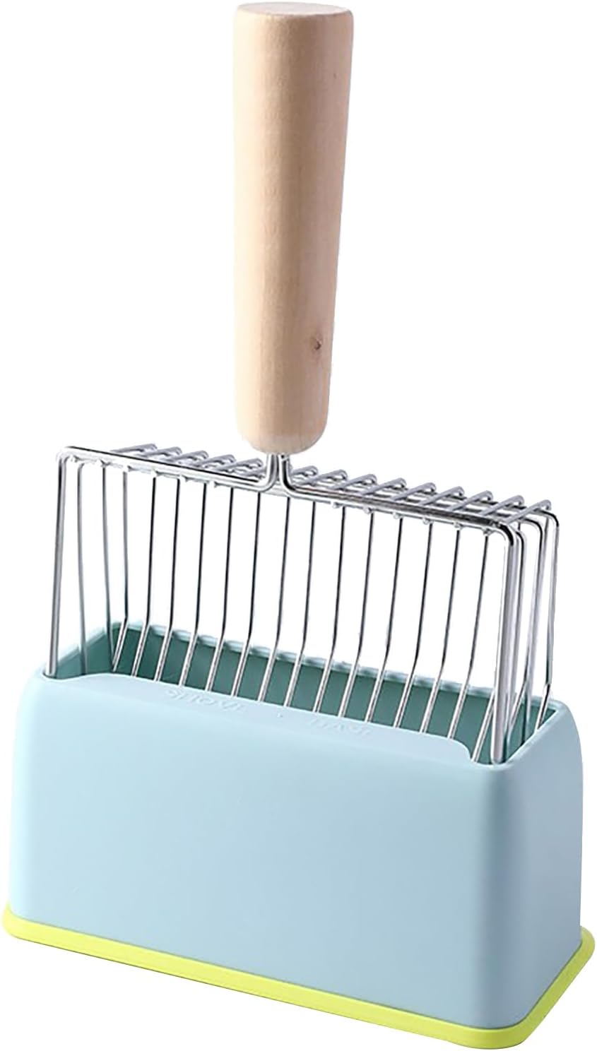 Cat Litter Scoop - Metal Scoop for Large Cats - with Foot - Living Room - Blue - 1 Pack
