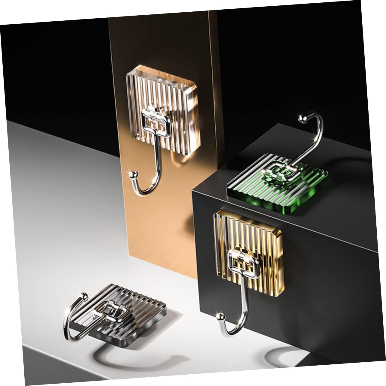 Self-adhesive Nail - nail-free kitchen and bathroom hooks - metal coat rack, wall coat hooks - decorative children's towel rack - self-adhesive wall hooks - four colors