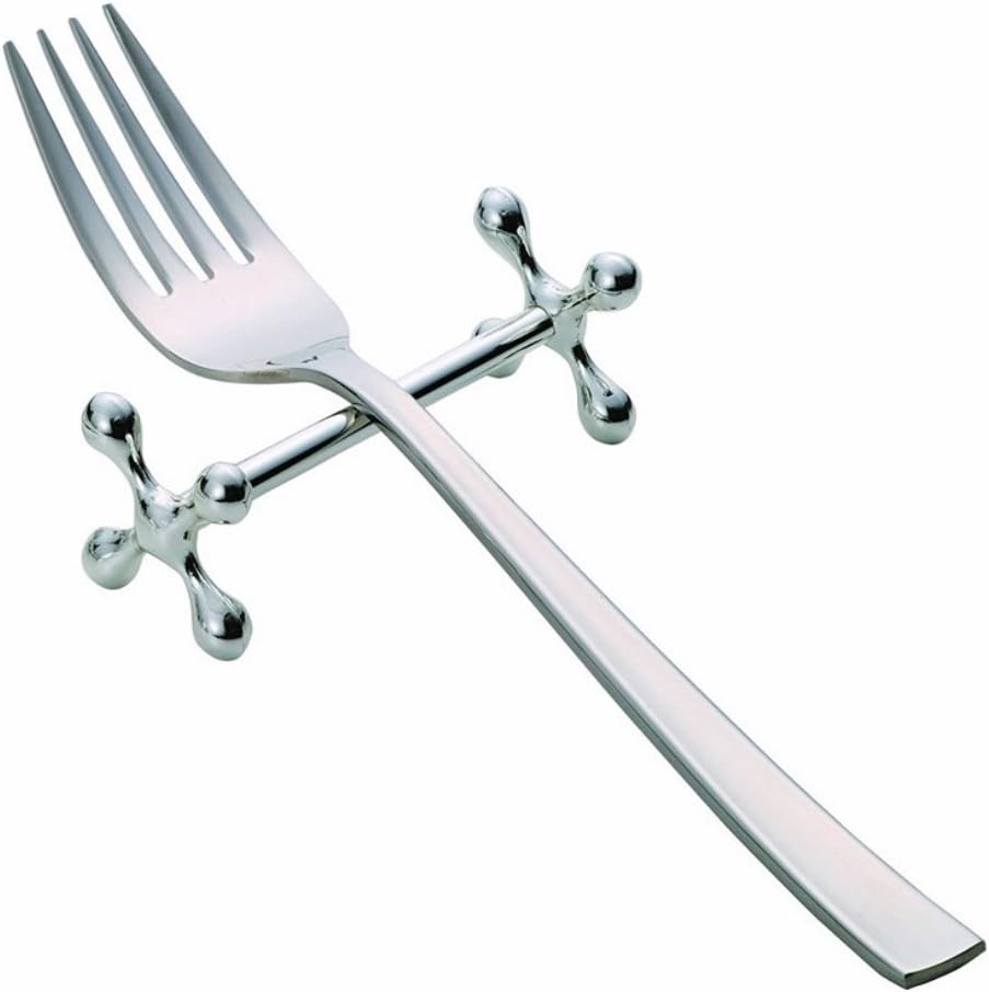 Knife Rests Gold - Set of 6 - Luxury Cutlery Rests - Table Decoration for Dinner & Christmas - Metal - 8 x 3cm