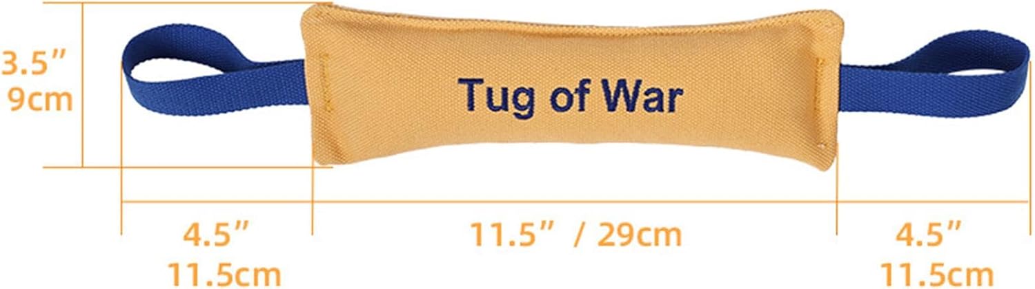 Bite Resistant Dog Toys - Heavy Duty Training Toys with Bite Resistance - Dog Tug Toys - Highly Efficient and Durable Training Aids - Yellow - One