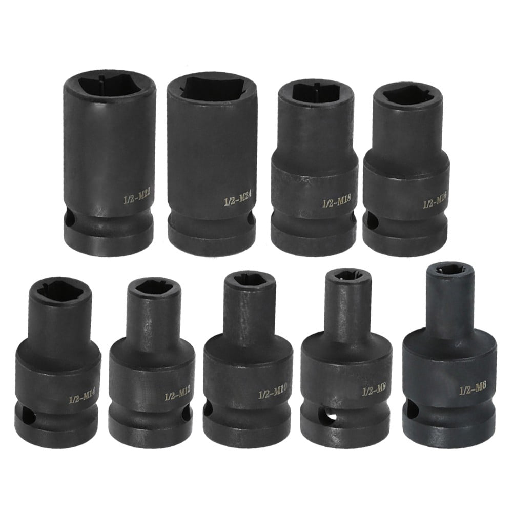 Tap Socket Double Square Head 1/2Inch Driver For Pneumatic Wrench Tool Accessories And Parts Replacement M6-M24 M24 Smile Home M10