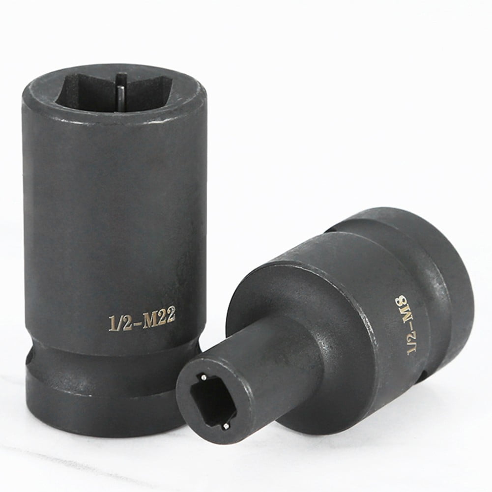 Tap Socket Double Square Head 1/2Inch Driver For Pneumatic Wrench Tool Accessories And Parts Replacement M6-M24 M24 Smile Home M18