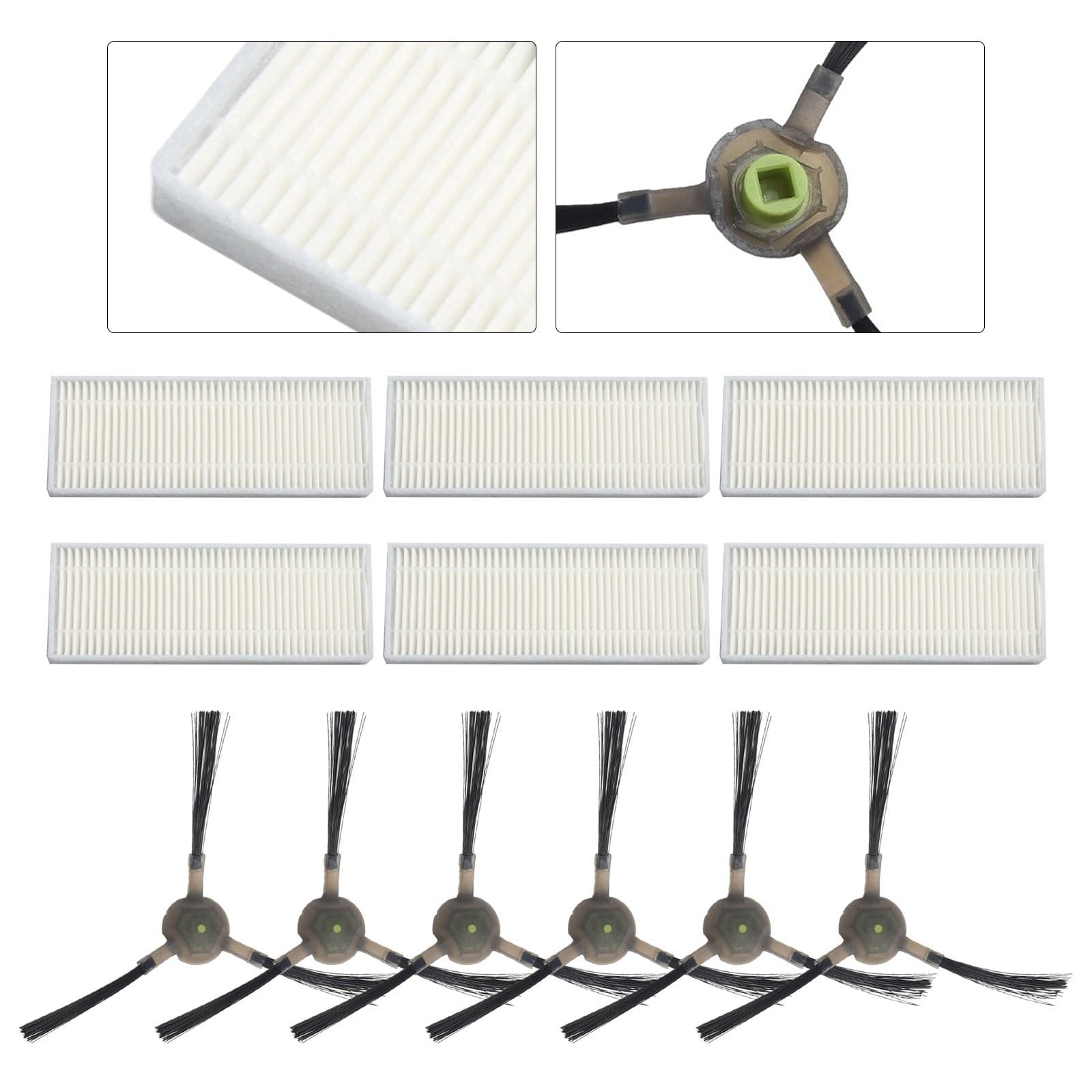 Upgrade Your Cleaning Experience with Replacement Filters and Side Brushes for EICOBOT R20 Robot Vacuum Cleaner