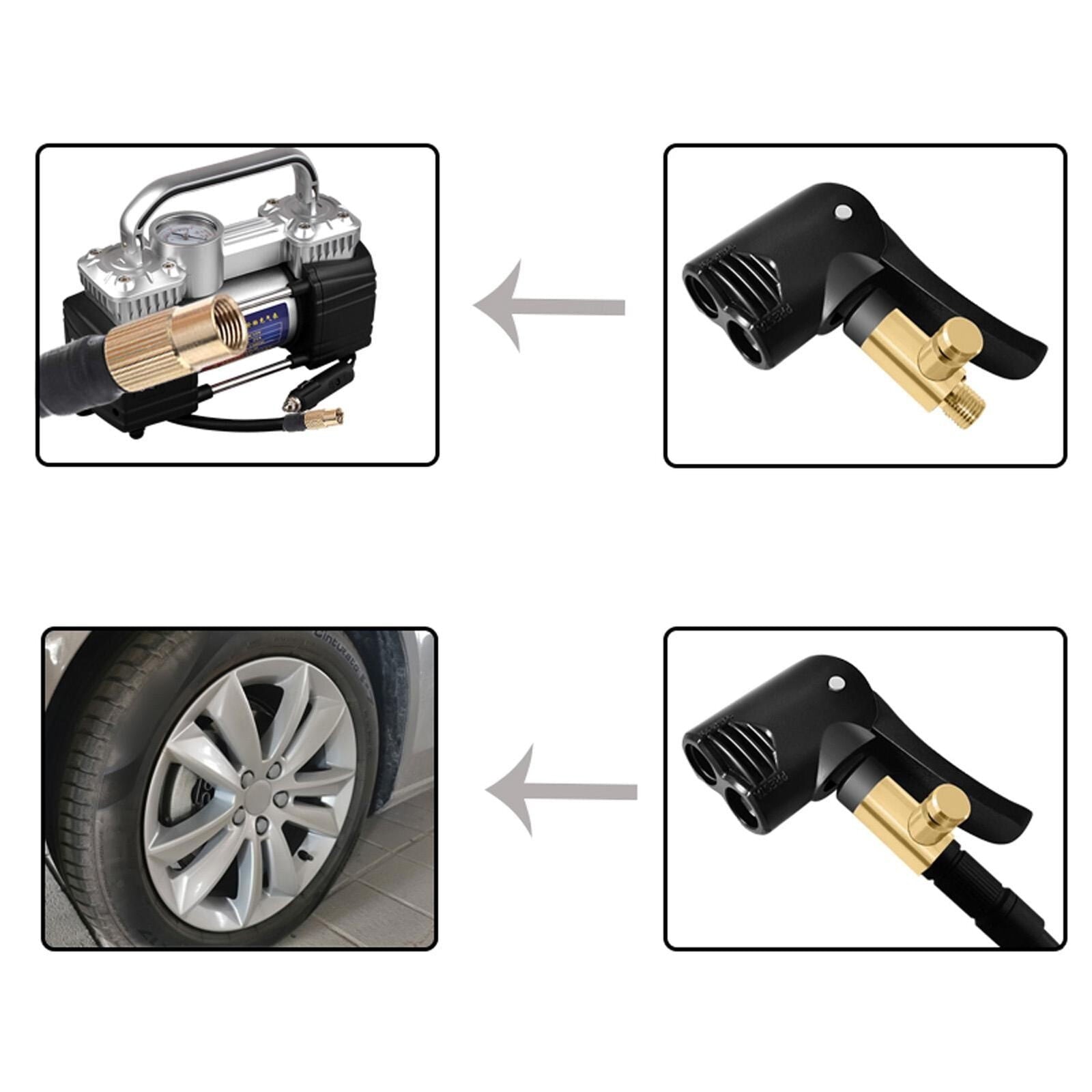 Air Pump Adapter Air Pump Valve 6Pcsbicycle Bike Tyre Tube Replacement Presta Dual Head Air Pump Adapter Valve As Shown