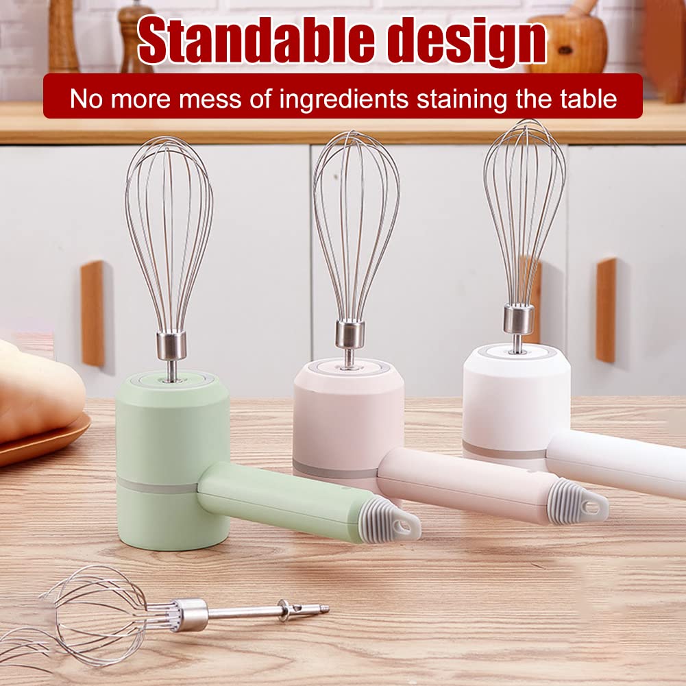 Hand Mixer Electric - Food Chopper - Onion Cutter - Food Processor - Multi-Chopper - Vegetable Cutter - Kitchen Mixer - Whisk - Cordless - Rechargeable - Garlic Cutter - Cream Whipper - Mini Blender - Baking Utensils - White - 1 Piece