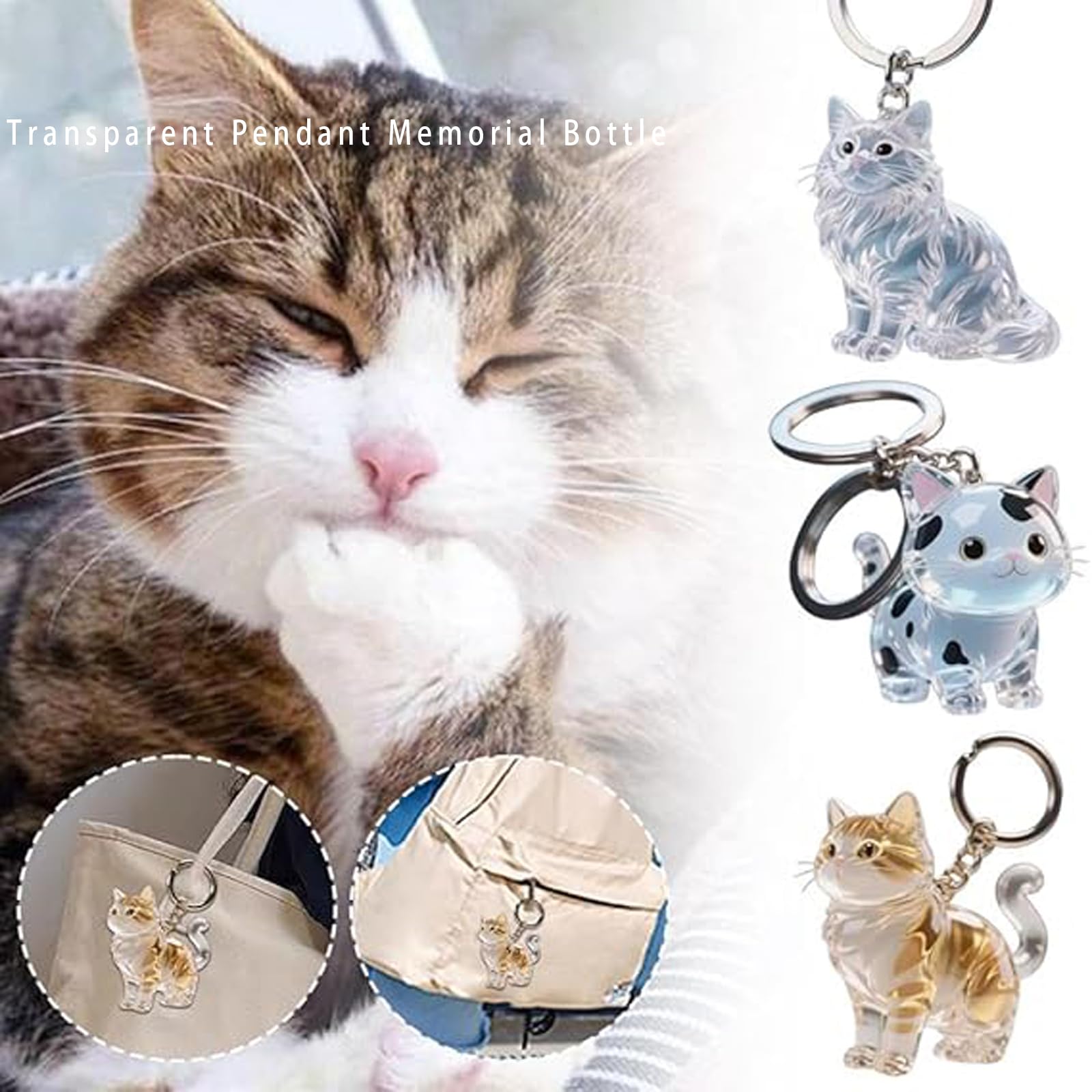 Keychain - Pet Hair - Storage Box - Pendants - Capsule Toy - Dog Hair Capsule - Memorial Pendant - Bag Keychain - Pendants - Memory Capsule Pendant - Cat Hair Collection - DIY - 1 Piece