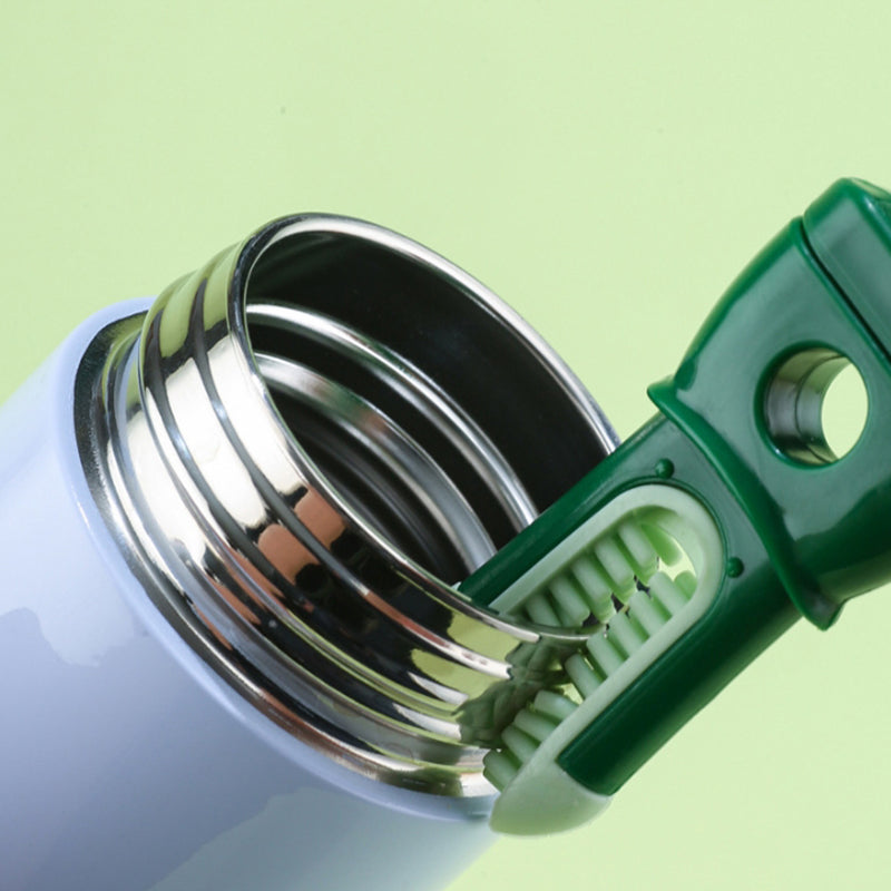 Bottle Brush - Dishwashing Brush - Straw Brush - Bottle Cleaner - Drinking Bottle - Thermos Cup - Cup Cleaner - Crevice Brush - Kitchen Accessories - Multifunctional - Orange - 1 Piece