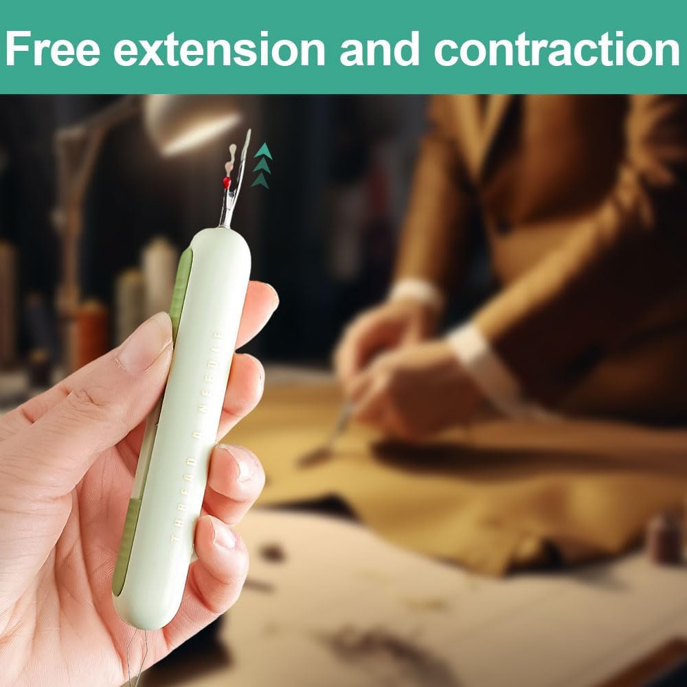 Seam ripper - Needle threader - Sewing supplies - Seam opener - Needle threader - Sewing supplies - Seam ripper - Needle threader - Clothing repair - Sewing tools - Sewing accessories - Embroidery - Sewing box filling - Needle and thread - Multicolor - 3