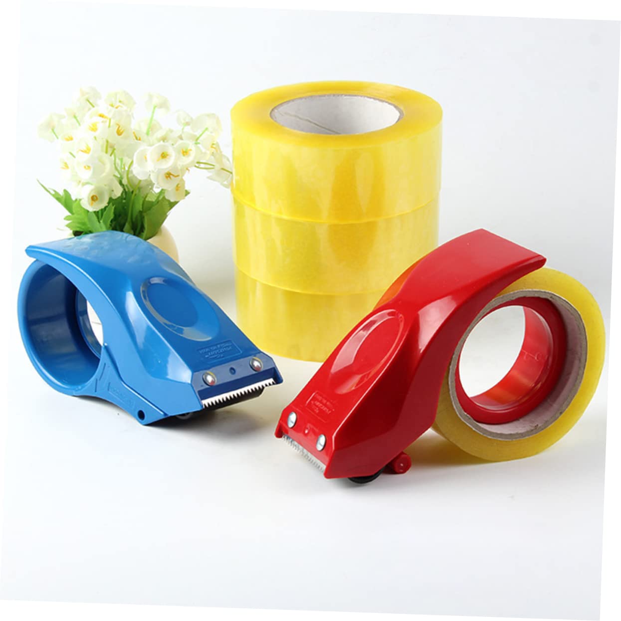 Tape Dispenser - Tape Dispenser - Tape Roller - Tape Roller - Office Supplies - Desk Accessories - Packaging Material - Packaging Tape Holder - Hand Dispenser - Tape Dispenser - Moving - Packing - Office Supplies - Multicolor - 3 Pieces
