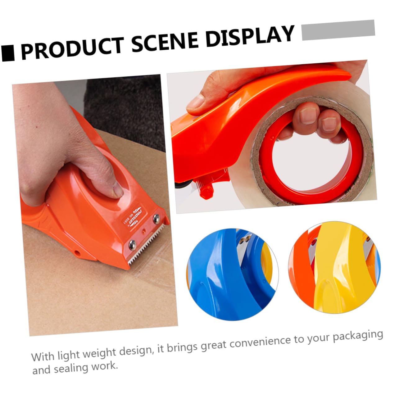 Tape Dispenser - Tape Dispenser - Tape Roller - Tape Roller - Office Supplies - Desk Accessories - Packaging Material - Packaging Tape Holder - Hand Dispenser - Tape Dispenser - Moving - Packing - Office Supplies - Multicolor - 3 Pieces