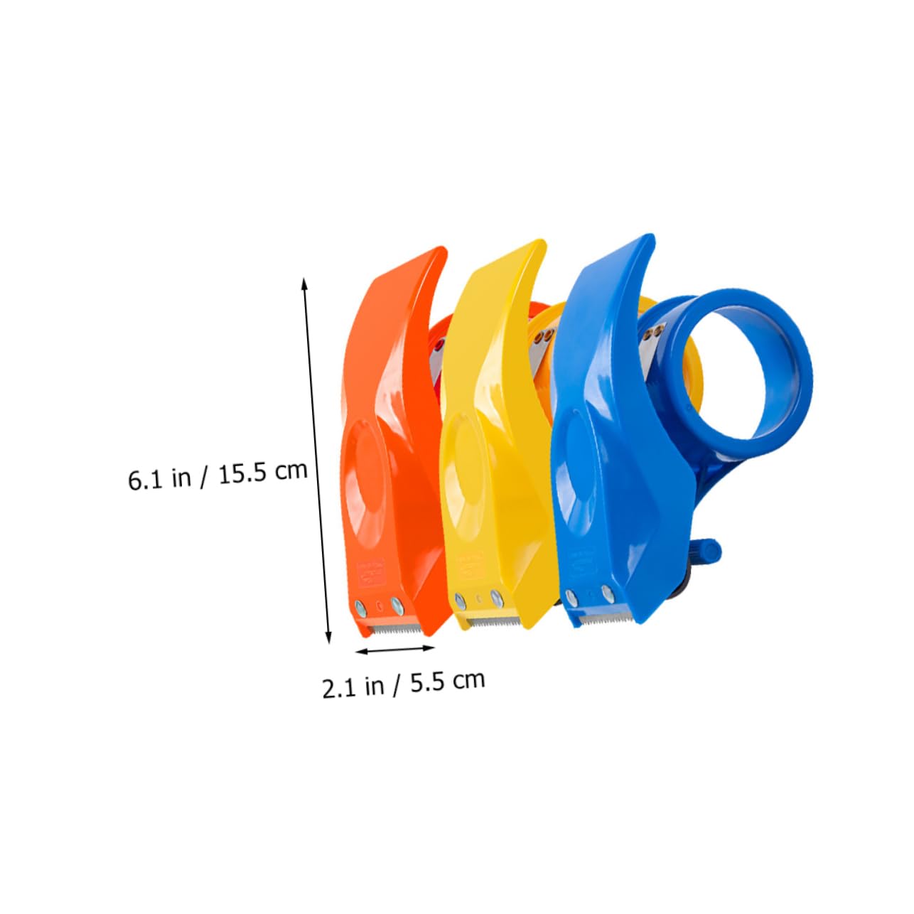 Tape Dispenser - Tape Dispenser - Tape Roller - Tape Roller - Office Supplies - Desk Accessories - Packaging Material - Packaging Tape Holder - Hand Dispenser - Tape Dispenser - Moving - Packing - Office Supplies - Multicolor - 3 Pieces